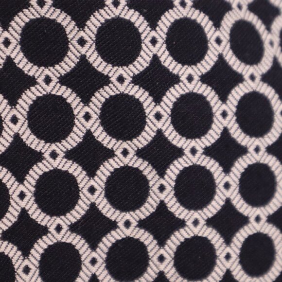 EMBROIDERED BLAZER M Notations 90s Y2K Rings Black White Office Work Boxy Spring - Picture 3 of 6